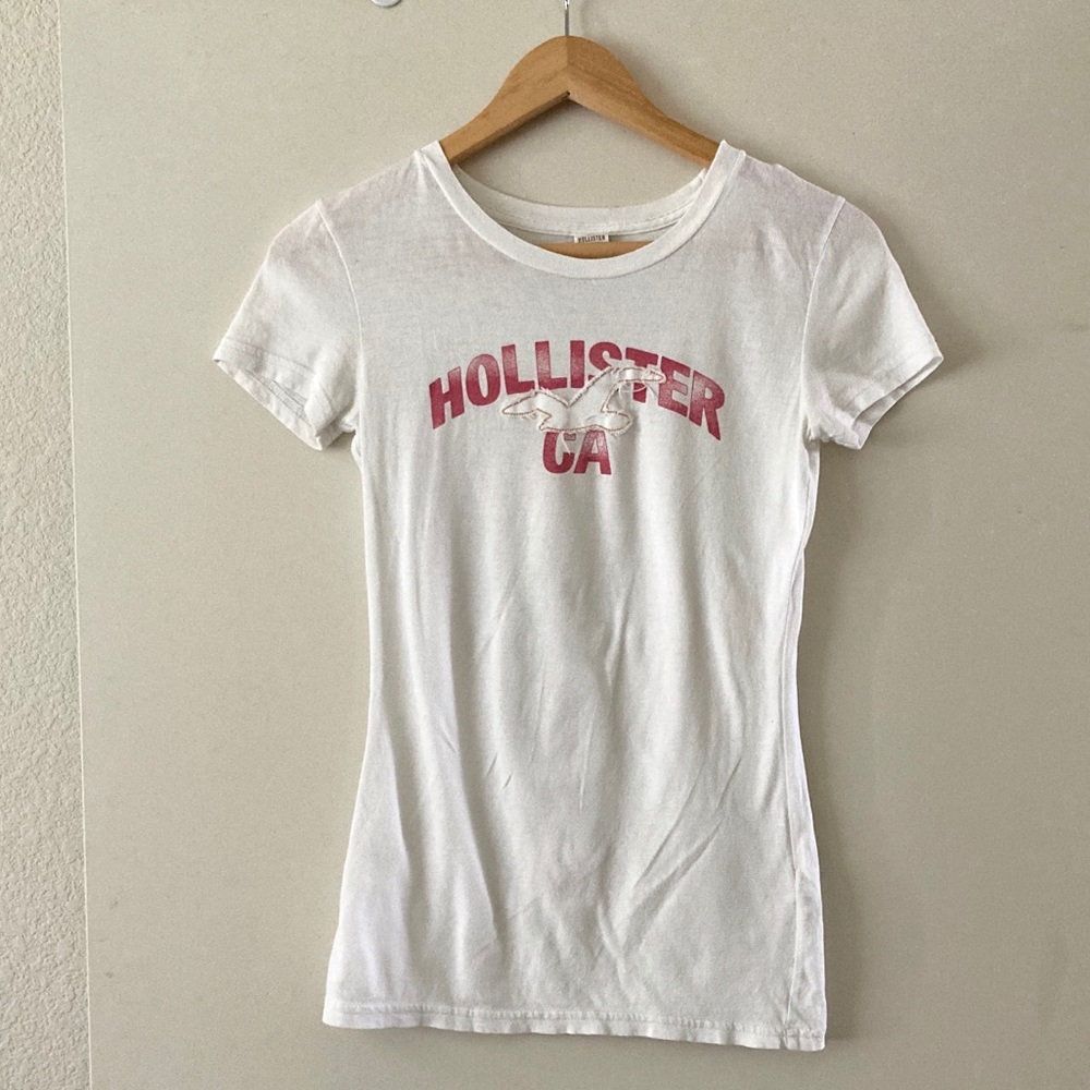 Hollister Crew Neck Logo Graphic T-Shirt